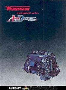 1980 Winnebago Motorhome RV Air Diesel Engine Brochure  