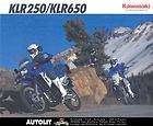 1992 Kawasaki KLR250 KL250 D9 250 KLR650 KL650 A6 650 Motorcycle 