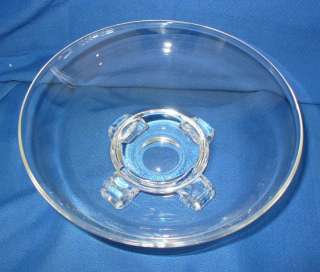   ELEGANT ART GLASS LOW SCROLL FOOTED BOWL DREVES PATTERN 7909 WITH BOX