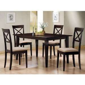 Coaster Furniture Mix and Match Dining Room Set with Cross Back Chairs 