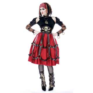 Pirate Wench Womens Steampunk Goth Costume  