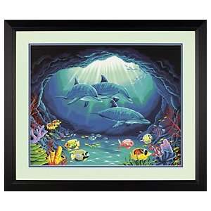 Dea Paradise (Dolphins & Fish Underwater) (20x16) Lg.Paint by Number 