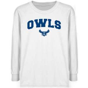  Rice Owls Youth White Logo Arch T shirt  Sports 