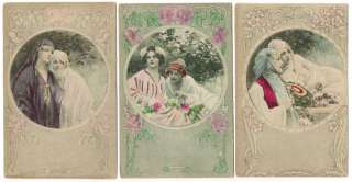 ART NOUVEAU Postcards of WOMEN 1910  