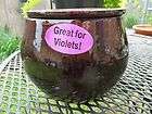 brand new beautiful african violet pot deep brown expedited shipping