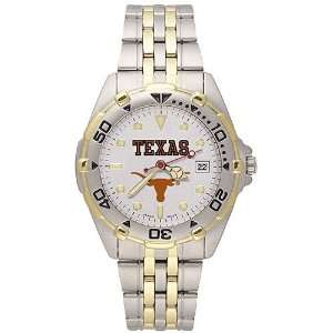  Texas Longhorns Mens All Star Watch w/Stainless Steel Band 