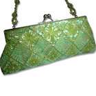 Jazzy Jewels Lime Green Sequins Beaded Evening Bag Purse