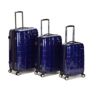Fox Luggage Rockland 3 Pc Polycarbonate Luggage Set in Purple By Fox 