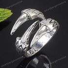 Hot sell Vintage Adjust Double Bendable punk Black claw Ring  