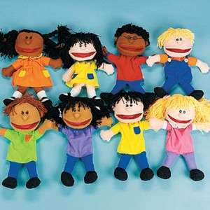 Multicultural Children 14 Plush Hand PUPPETS Kids  