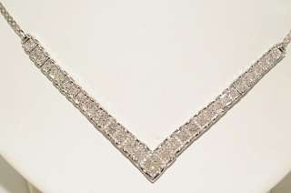 00CT ROUND CUT DIAMOND CLUSTER NECKLACE OUTSTANDING  