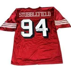 Dana Stubblefield Autographed Jersey   1994 SB Insc  