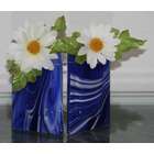 Serendipity Studio Fused Glass Double Vase in Blue & White