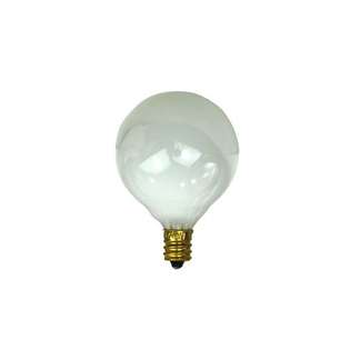 SUNLITE 25W 120V Globe G16.5 White E12 Incandescent Light Bulb at 