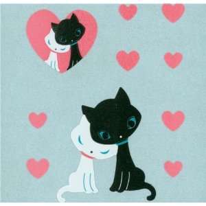  cute kitty couple sticker with pink hearts Toys & Games