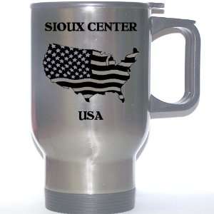  US Flag   Sioux Center, Iowa (IA) Stainless Steel Mug 