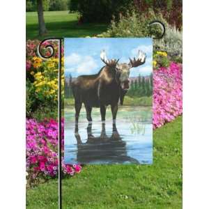  Majestic Moose in Water Garden Flag Patio, Lawn & Garden