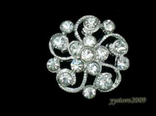 10 Sparkling Clear Crystal Rhinestone Buttons #A36 Sale  