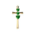 jewels for me heart cut 14k yellow gold lab emerald