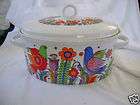 Royal Crown   Paradise   Large Oval Covered Casserole