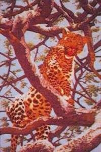 RUG WALL HANGING LEOPARD TREE tapestry cotton 573 DECOR  