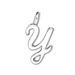  Sterling Silver Charms   Script Letter Y Arts, Crafts 
