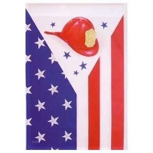  Firefighter Heroes Impressions Flag 28x40 Patio, Lawn 