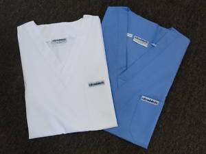 NEW WHITE OR CEIL BLUE NURSES SCRUB TOPS. LIMITED OFFER  