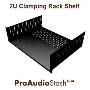 2U 19 CLAMPING RACK SHELF AUDIO / COMPUTER RACKMOUNT  