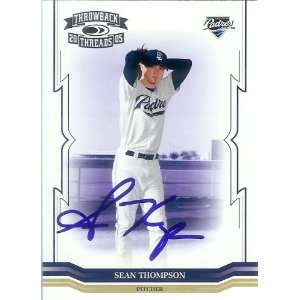 Sean Thompson Signed San Diego Padres 05 Throwback Card