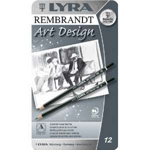 LYRA Rembrandt Drawing Pencils, Set of 12 Pencils, Assorted Degrees 