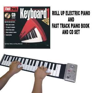  Roll Up Piano with Fast Track Music Instruction Book and 