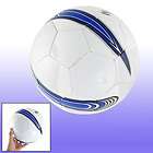 Child White Blue PVC Faux Leather Size 5 Playing Soccer Football
