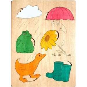    George Luck Showers Wooden Weather Puzzle [Toy] Toys & Games