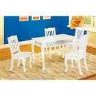 teamson kids windsor rectangular table and chair set in white