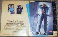 1987 ad Levis blue Jeans denim   2 page Advertisement  