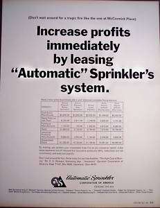 1967 Automatic Sprinkler Corp of America vintage ad  
