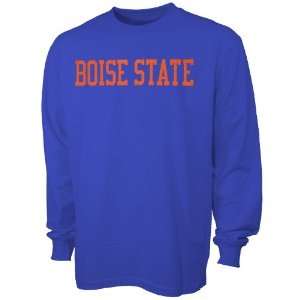   Broncos Royal Blue Block Name Long Sleeve T shirt
