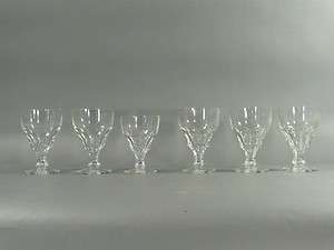 Vintage Cut Glass Wine or Water Goblets 6 pieces  