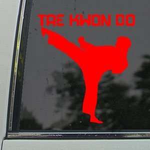  Karate Martial Arts Taekwondo Red Decal Window Red Sticker 
