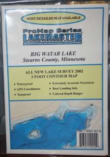 LakeMaster ProMap Series BIG WATAB LAKE MN Map NEW  