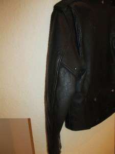 HARLEY DAVIDSON ~ Size 48 XL ~ Mens Black Leather Motorcycle Jacket 