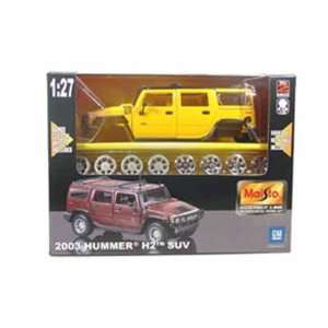  2003 Hummer H2 1/27 Model Kit Yellow Toys & Games
