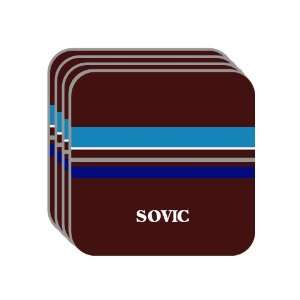   SOVIC Set of 4 Mini Mousepad Coasters (blue design) 