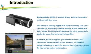 BlackVue DR350 4GB Vehicle Car Black Box Drive English Manual * Free 