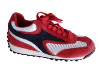 Womens Red Blue Leather Tennis Shoes Fashion Sneakers  