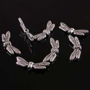 F0910*100Pc Tibetan Silver Dragonfly Wings Spacer Beads  