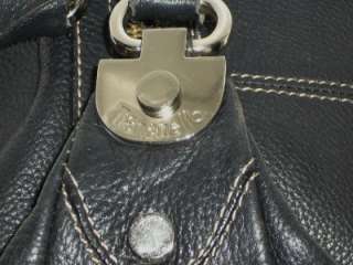 TIGNANELLO Black Slouchy Leather Belted Hobo Shoulder Bag Handbag 