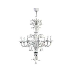   Chrome Zanetti 46 Eight Lamp Chandelier from the Zanetti Collection