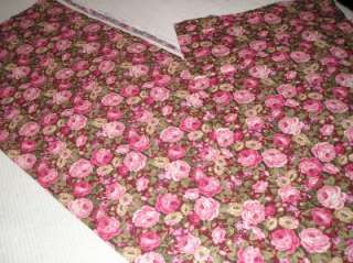 OVER 2 yrds.CABBAGE ROSE MATERIAL~Shabby~Cottage~Chic  